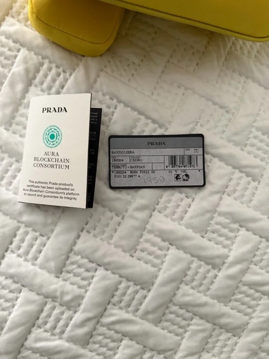 Prada Bright Yellow Nylon Shoulder Bag with Silver Hardware - Picture 5 of 5